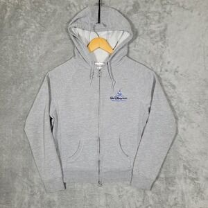 Walt Disney World Mickey Mouse Full Zip Hoodie Gray Women's Large Embroidered
